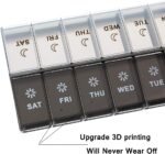 Mossime XL Large Daily Pill Organizer 2 Times a Day, Extra 7 Day Pill Box Am Pm, Weekly Day Night Vitamin Holder, Medicine Organizer, Big Pill Container, Medication Dispenser 14 Compartments - Image 5