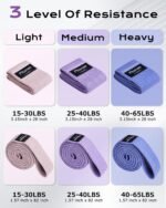 Fabric Resistance Bands for Working Out - Booty Bands for Women Men with Workout Bands Guide, Exercise Bands Resistance Bands Set for Leg, Butt, Glute Bands for Home Gym Fitness, Yoga, Pilates - Image 4