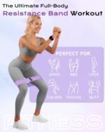 Fabric Resistance Bands for Working Out - Booty Bands for Women Men with Workout Bands Guide, Exercise Bands Resistance Bands Set for Leg, Butt, Glute Bands for Home Gym Fitness, Yoga, Pilates - Image 5