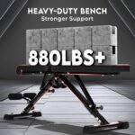 Yes4All Adjustable Weight Bench, Sturdy 880Lb Foldable Workout Bench for Home Gym for Strength Training with 1 Pair of Bands - Image 4