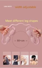 TOMOO 4 Wheels Muscle Roller Massager With Circular Leg Clamps - 360 Roller for Leg, Neck, Hand, Arm Relax - Indoor Sports, Yoga, Bodybuilding Equipment (Pink) - Image 4