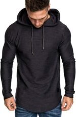 Lexiart Mens Fashion Athletic Hoodies Sport Sweatshirt Solid Color Fleece Pullover - Image 4