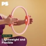 POPSUGAR Pilates Ring (15" Rose Pink/Berry, 1 lb), Dual-Grip Magic Circle Fitness Ring for Added Resistance, Tone, Sculpt & Strengthen Muscles, Pilates Ring Circle for Stretching & Home Gym Exercise - Image 4