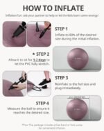 Trideer Exercise Ball Yoga Ball,Office Seating & Balance Ball Chair, Stability Ball for Pilates, Physical Therapy,Core Training & Balance Improvement & Stretching - Image 6