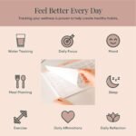 Wellness Tracker Planning Pad - Best Notepad for Improving Mental & Physical Health - Daily/Weekly Log for Fitness, Self-Love, Meals, Sleep, Water, and Reflection (Blush) - Image 6