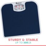 Adamson A21 Analog Scales for Body Weight - Up to 300 LB - New - Anti-Skid Rubber Surface + Large Numbers - Analog Bathroom Scale - Affordable - Durable with 20-Year Assurance - Blue - Image 5
