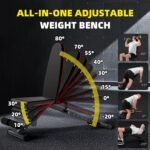 900 LB Weight Bench, Adjustable Strength Training Bench for Full Body Workout with Fast Folding, for Garage and Home Gym Workouts, Weight Lifting, and Bench Press - Image 3