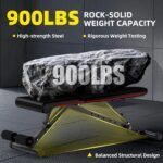 900 LB Weight Bench, Adjustable Strength Training Bench for Full Body Workout with Fast Folding, for Garage and Home Gym Workouts, Weight Lifting, and Bench Press - Image 4