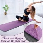 Breling 4 Set 72" x 24" Yoga Mat Towel with Grip Dot Microfiber Non Slip Hot Yoga Towel Absorbent Microfiber Sweat Anti-Slip Cover for Bikram, Pilates, Exercise and Fitness(Colorful) - Image 3