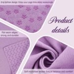 Breling 4 Set 72" x 24" Yoga Mat Towel with Grip Dot Microfiber Non Slip Hot Yoga Towel Absorbent Microfiber Sweat Anti-Slip Cover for Bikram, Pilates, Exercise and Fitness(Colorful) - Image 5