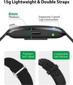 Smart Bracelet, Wearable Activity & Fitness Tracker Band, 24H Sleep Tracker, All-Day Continuous Heart Rate Blood Pressure Stress HRV Monitor, 170+ Sport Modes Smart Wristband with Free APP 2 Bands - Image 5