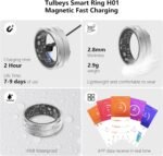 Fitness Tracker Smart Ring, Step Counter for Walking, Heart Rate Blood Oxygen Calorie Sleep Tracker Health Ring, IP68 Waterproof Design, Stainless Steel, 5-7 Days Battery Life - Image 7