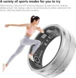 Fitness Tracker Smart Ring, Step Counter for Walking, Heart Rate Blood Oxygen Calorie Sleep Tracker Health Ring, IP68 Waterproof Design, Stainless Steel, 5-7 Days Battery Life - Image 8