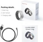 Fitness Tracker Smart Ring, Step Counter for Walking, Heart Rate Blood Oxygen Calorie Sleep Tracker Health Ring, IP68 Waterproof Design, Stainless Steel, 5-7 Days Battery Life - Image 9