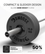 DMoose Fitness Barbell Clips 2 Inch (Pair) - Quick Release Olympic Barbell Clamps & Collars with Anti Slip TPR Grip for Secure Weightlifting and Powerlifting - Weight Clips for Bars at Home or Gym - Image 4