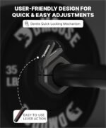 DMoose Fitness Barbell Clips 2 Inch (Pair) - Quick Release Olympic Barbell Clamps & Collars with Anti Slip TPR Grip for Secure Weightlifting and Powerlifting - Weight Clips for Bars at Home or Gym - Image 5