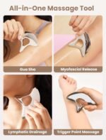 lifechill Heavy-Duty Stainless Steel Gua Sha, Muscle Scraper Tool, Lymphatic Drainage Massager for Self Care, Metal GuaSha Tool for Full Body, Trigger Point Massage Tools for Pain Relief - Image 4