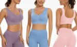 Lemef 3-Pack Seamless Sports Bra Wirefree Yoga Bra with Removable Pads for Women - Image 4