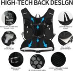 Hydration Pack Backpack, Lightweight Water Backpack with 2L Hydration Bladder Daypack for Men Women,Running Hydration Vest for Trail Running Hiking Cycling Race Climbing (All Black) - Image 4
