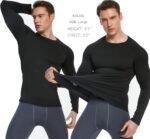 5 or 4 Pack Men's Thermal Compression Shirt Fleece Lined Long Sleeve Athletic Base Layer Cold Weather Gear Workout Top - Image 3