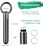 TISUR Keychain Pill Holder, Titanium Pill Case Small Pill Organizer Waterproof Pill Box, EDC Portable Pill Container Metal Tube for Travel Purse Outdoor - Image 4
