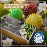 HELDSON® 3 Spiky Massage Balls Set [Soft, Medium, Firm] - Foot Roller Massager Spikes - Spike Trigger Point Ball for Back Pain Relief & Feet - Plantar Fasciitis Deep Tissue Therapy - Spikey Pressure - Image 3