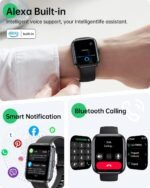 WMK Smart Watches for Men Women, Alexa Built-in,1.83" Display Smartwatch Compatible iPhone/Android (Answer/Make Call), 3ATM Waterproof Fitness Tracker with Heart Rate/SpO2/Sleep Monitor,120+ Sport - Image 3