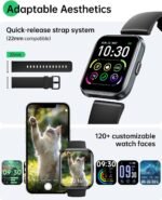 WMK Smart Watches for Men Women, Alexa Built-in,1.83" Display Smartwatch Compatible iPhone/Android (Answer/Make Call), 3ATM Waterproof Fitness Tracker with Heart Rate/SpO2/Sleep Monitor,120+ Sport - Image 6