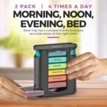 Stackable Daily Pill Organizer - 2 Pack, 4 Times a Day Weekly Medication Reminder - Premium Weekly AM/PM Pill Box with 7 Individual Stacking Cases, a Everyday Medicine Organizer for Vitamins - Image 3