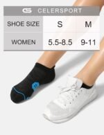 CS CELERSPORT 6 Pack Women's Ankle Running Socks Cushioned Low Cut Tab Athletic Socks - Image 3