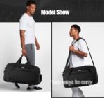 Gym Bag for Men - 55L Black Durable Large Duffle Bag for Travel, Workout, Fitness & Sport - Image 3