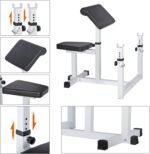 ANT MARCH Preacher Curl Weight Bench Seated Arm Isolated Barbell Dumbbell Biceps Station Home Gym Max load 450lLBS - Image 4