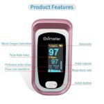 Fingertip Pulse Oximeter, OLED color large screen heart rate monitor for any age, comes with carrying case and lanyard. [Rose Gold] - Image 3