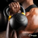Champion Sports Rhino Fitness Iron Kettlebells - Full Body Powder Coated - Textured for Improved Grip - Color Coded Handles - Image 6