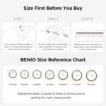 BENIO Gen 2 Smart Ring for Women & Men, Heart Rate,Fitness Tracker with Sleep，Step/Sleep/Blood Oxygen/Heart Rate Tracker, 5ATM Waterproof for iOS and Android,No Subscription, Xmas Gifts,Gold 10 - Image 3