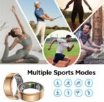 BENIO Gen 2 Smart Ring for Women & Men, Heart Rate,Fitness Tracker with Sleep，Step/Sleep/Blood Oxygen/Heart Rate Tracker, 5ATM Waterproof for iOS and Android,No Subscription, Xmas Gifts,Gold 10 - Image 6