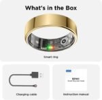 BENIO Gen 2 Smart Ring for Women & Men, Heart Rate,Fitness Tracker with Sleep，Step/Sleep/Blood Oxygen/Heart Rate Tracker, 5ATM Waterproof for iOS and Android,No Subscription, Xmas Gifts,Gold 10 - Image 7