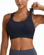 Sports Bras for Women HIigh Support, Criss-Cross Back Padded Strappy High Impact Sports Bras for Women Large Bust - Image 3