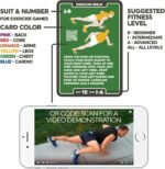Stack 52 Bodyweight Exercise Cards: Workout Playing Card Game. Designed by a Military Fitness Expert. Video Instructions Included. No Equipment Needed. Burn Fat Build Muscle. - Image 5