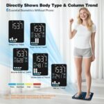 ABLEGRID Smart Bathroom Scale for Body Weight, Digital Body Fat Scale with LED Column Trend Display, BMI,Muscle Mass,Body Type, Accurate Home Weighing Scale for People with APP-Free Mode, 400lb - Image 3