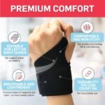 Dr. Arthritis Essentials Wrist Support, Wrist Wraps, Carpal Tunnel Wrist Brace for Night Support, Hand Brace & Wrist Guard for Left & Right Hand (Black 2 Pack) - Image 5
