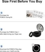 Smart Ring for Women Men- Sleep/Fitness/Stress/Heart Rate Tracker- Menstrual Records - 7 Days Battery Life - Wireless Charging - No APP Subscription - iOS & Android Compatible (Black, Size 11) - Image 3