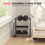Adjustable Dumbbells, 20/30/40/55/60/70/80/90lbs Free Weights Dumbbells Convertible 2 or 3 in 1 Set Used as Barbell, Kettlebells, A Pair of Lightweight for Home Gym - Image 6