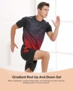 BOOMCOOL Gym Clothes workout shorts and long sleeve shirts for men running dry fit athletic outfits sets 6 pack - Image 4