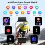 Smart Watch, 1.85" Smartwatch for Men Women (Answer/Make Call), Heart Rate, Sleep Monitor, Pedometer, 120+ Sport Modes Activity Tracker, IP68 Waterproof Fitness Watch for Android iOS（Black） - Image 7