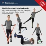 Sammons Preston 5pk Resistance Bands for Working Out, Non-Latex Exercise Bands, Resistance Bands for Physical Therapy, Improve Strength & Flexibility, Stretch & Tone Major Muscles - Image 8