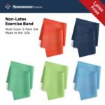 Sammons Preston 5pk Resistance Bands for Working Out, Non-Latex Exercise Bands, Resistance Bands for Physical Therapy, Improve Strength & Flexibility, Stretch & Tone Major Muscles - Image 10