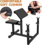 HSM Preacher Curl Weight Bench Max load 450lbs Strength Training Seated Arm Isolated Barbell Dumbbell Biceps Station Home Gym - Image 4