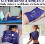 Extra Large Gel Flexible Back Ice Packs for Injuries Reusable, 11”x 20” Cold Pack Wrap for Knee Leg Neck Shoulder Hip Back Pain Relief, Cold Compress Therapy for Swelling, Bruises, Surgery - Image 6