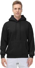 THE GYM PEOPLE Men's Fleece Pullover Hoodie Loose Fit Ultra Soft Hooded Sweatshirt With Pockets - Image 3